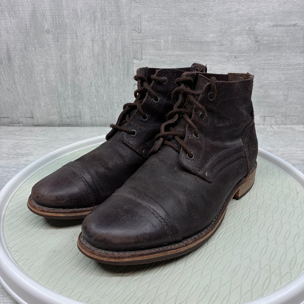 Caterpillar Morrison Boots Mens 10.5 Brown Leather Cap Toe Heritage P711811